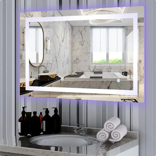 Touch Sensor Vanity Art LED Lighted Vanity Bathroom Mirror